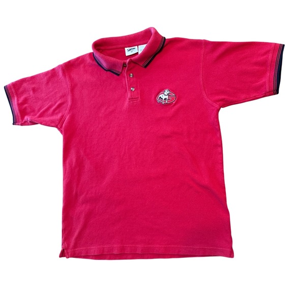 Vintage Pro Edge Georgia Bulldogs Polo Shirt Red Embroidered Logo Men's M NCAA - Picture 1 of 5